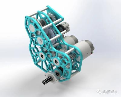 【差减变速器】PTO(动力输出)齿轮变速器结构3D图纸 Solidworks设计