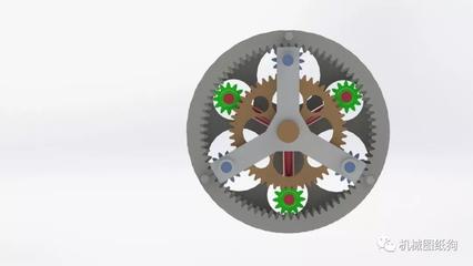 【差减变速器】planetary gears行星齿轮演示结构3D图纸 Solidworks设计