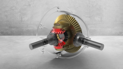 【差减变速器】Differential Gear差动齿轮机构3D数模图纸